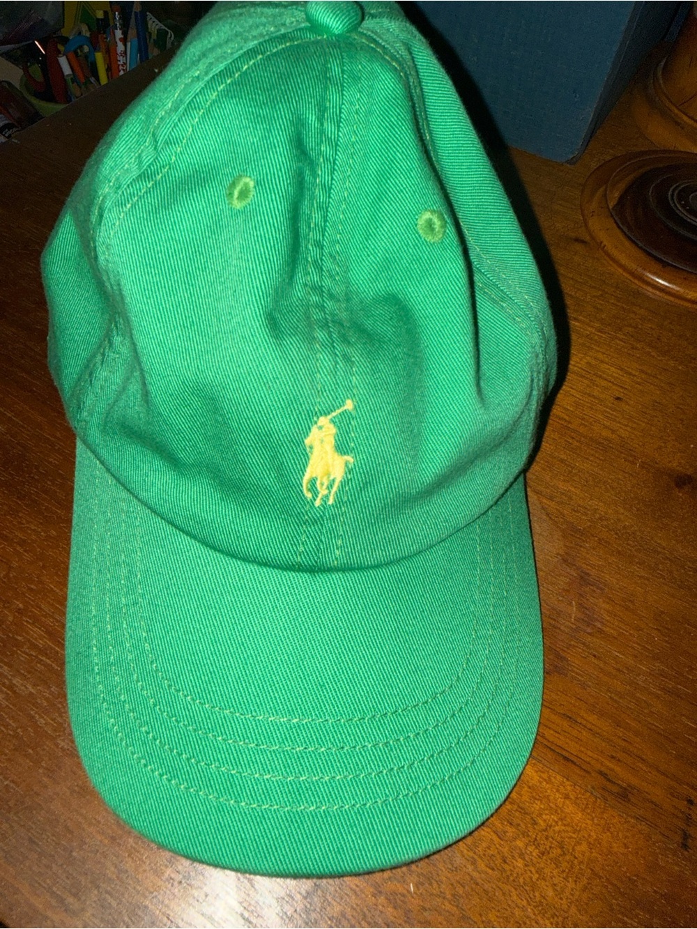 Ralph Lauren Kids Green Polo Cap with Yellow Pony Logo NWT - Picture 6 of 6